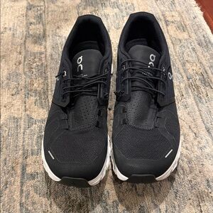 On Running Men's Black and White Athletic Shoes